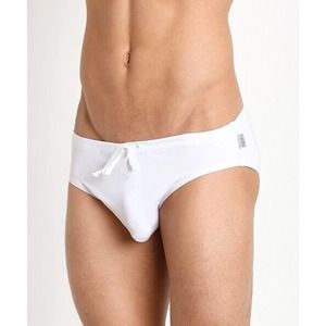 N2N Bodywear Catalina Bold Sport Swim Brief White - Small